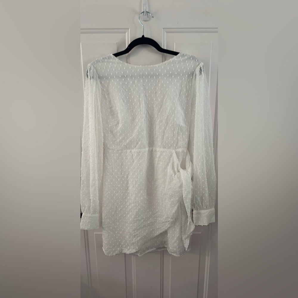 LuLu’s Swiss Dot Long Sleeve Mini Dress